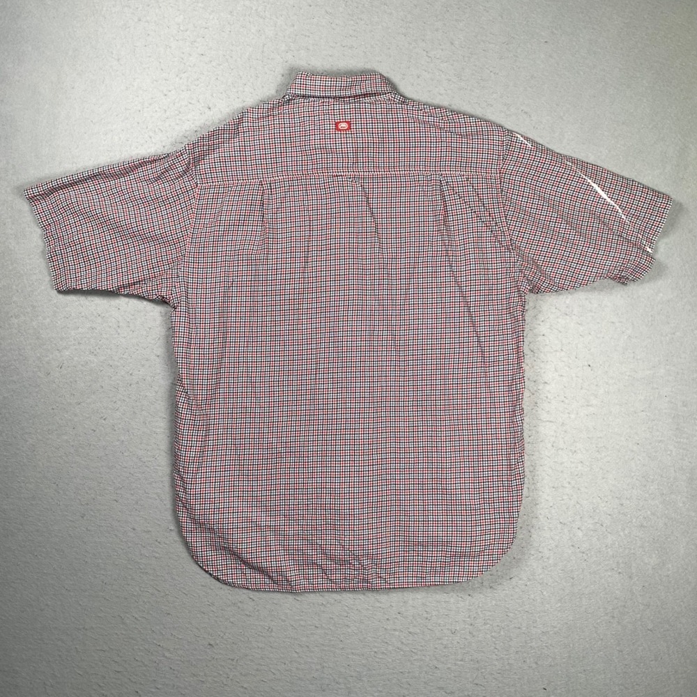 Y2K Ecko Unltd Button Down Shirt Mens L Red White Blue Check Short Sleeve - Picture 2 of 11